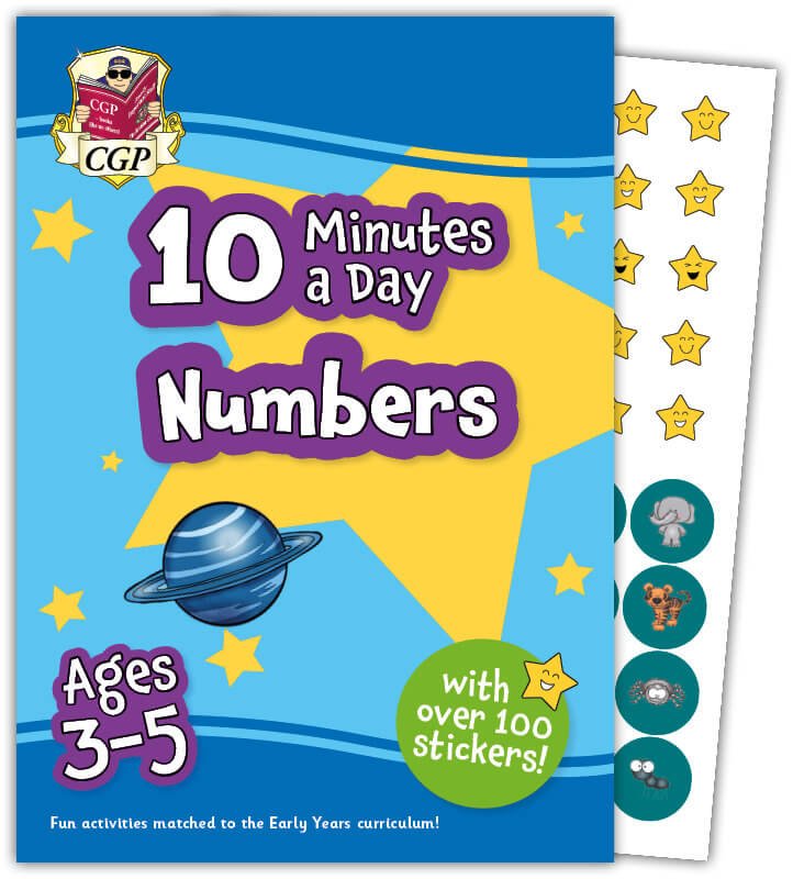 CGP 10 Minutes a Day Numbers for Ages 3-5 (with reward stickers)
