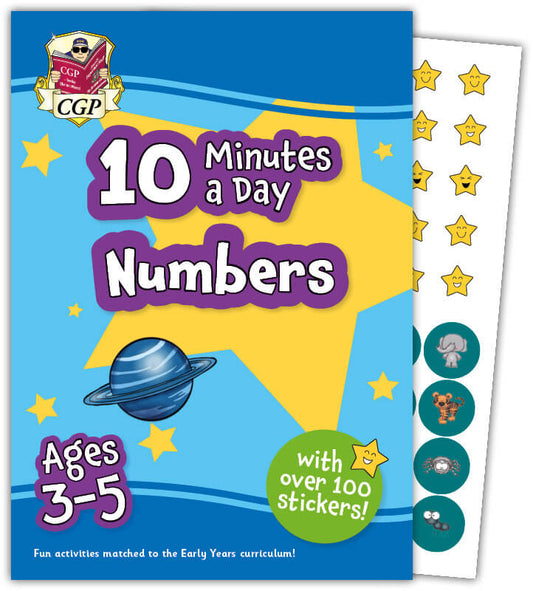 CGP 10 Minutes a Day Numbers for Ages 3-5 (with reward stickers)