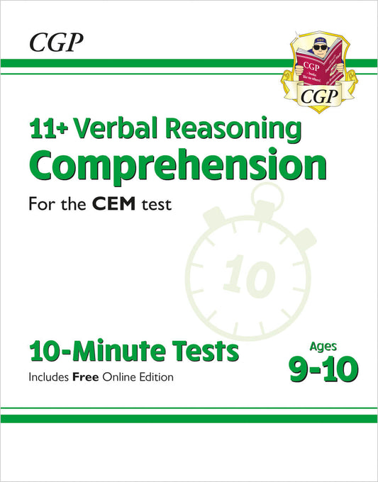 CGP 11+ CEM 10-Minute Tests: Comprehension - Ages 9-10 (with Online Edition)