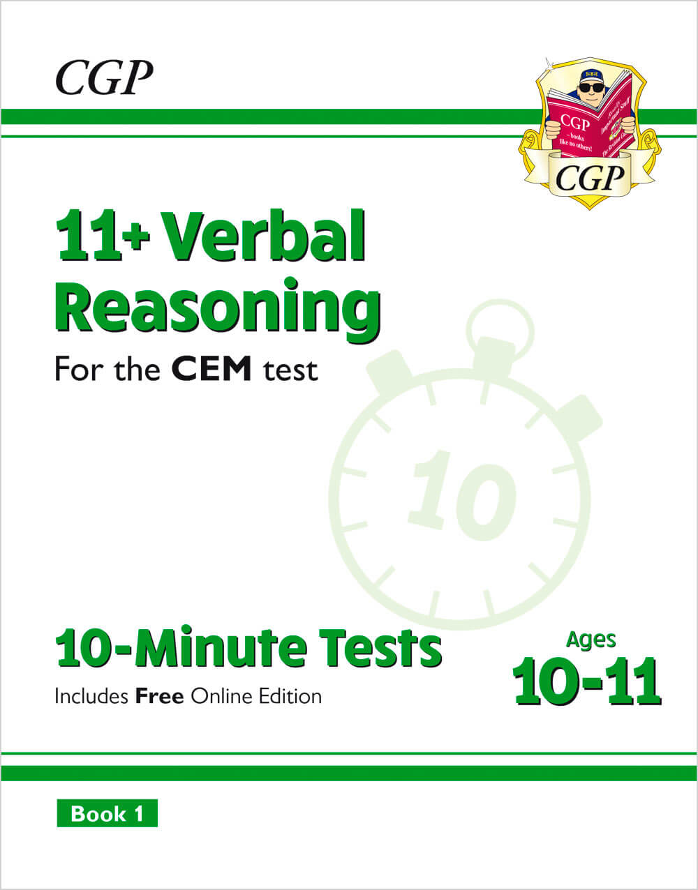 CGP 11+ CEM 10-Minute Tests: Verbal Reasoning - Ages 10-11 Book 1 (with Online Edition)