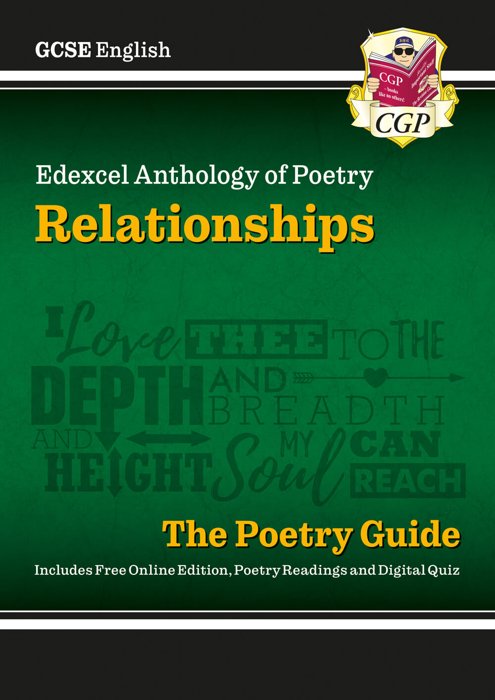 CGP GCSE English Edexcel Poetry Guide - Relationships Anthology inc. Online Edition, Audio & Quizzes