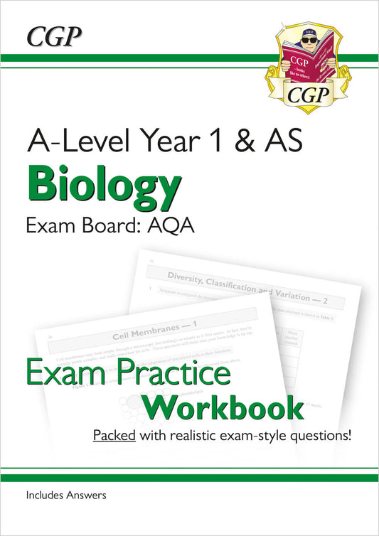 CGP A-Level Biology: AQA Year 1 & AS Exam Practice Workbook - includes Answers