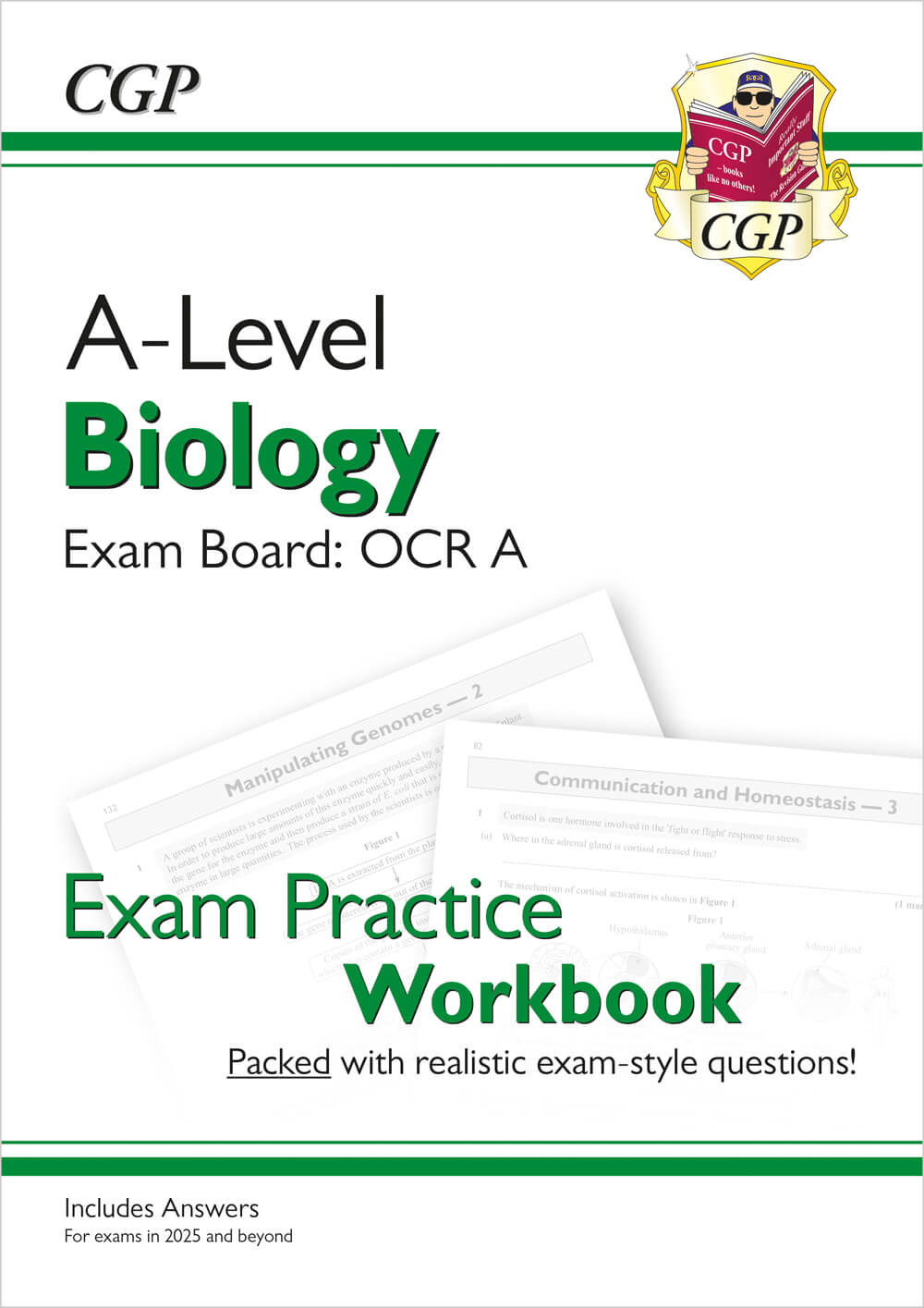 CGP New A-Level Biology: OCR A Year 1 & 2 Exam Practice Workbook includes Answers (For exams from 2025)