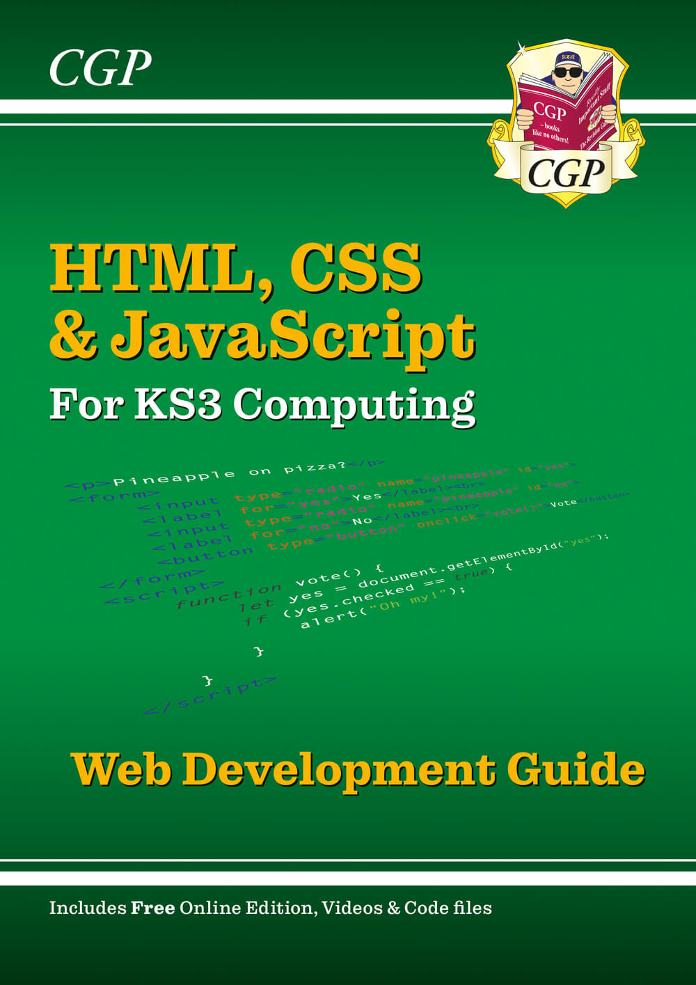 CGP New KS3 Computing: HTML, CSS & JavaScript Web Development Guide w/ Online Ed, Coding Files & Videos