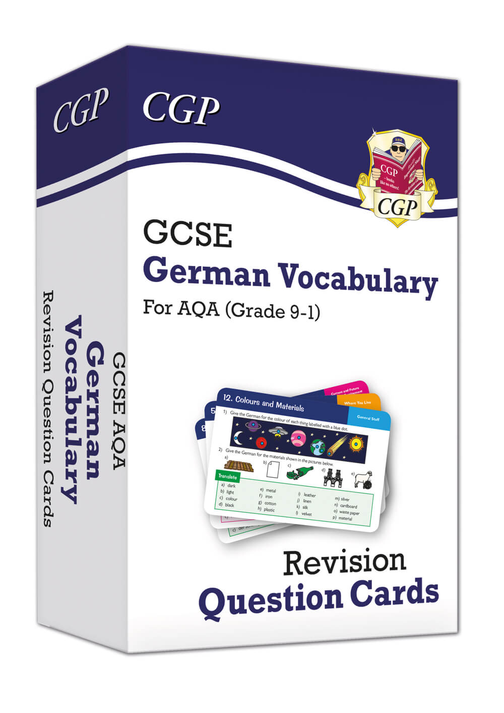 CGP GCSE AQA German: Vocabulary Revision Question Cards (For exams in 2025)