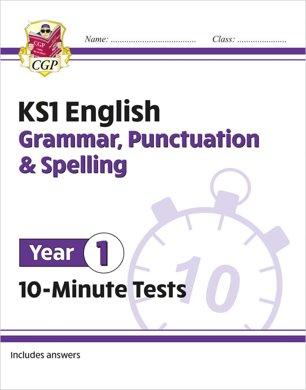 CGP, KS1 Year 1 English 10-Minute Tests: Grammar, Punctuation & Spelling