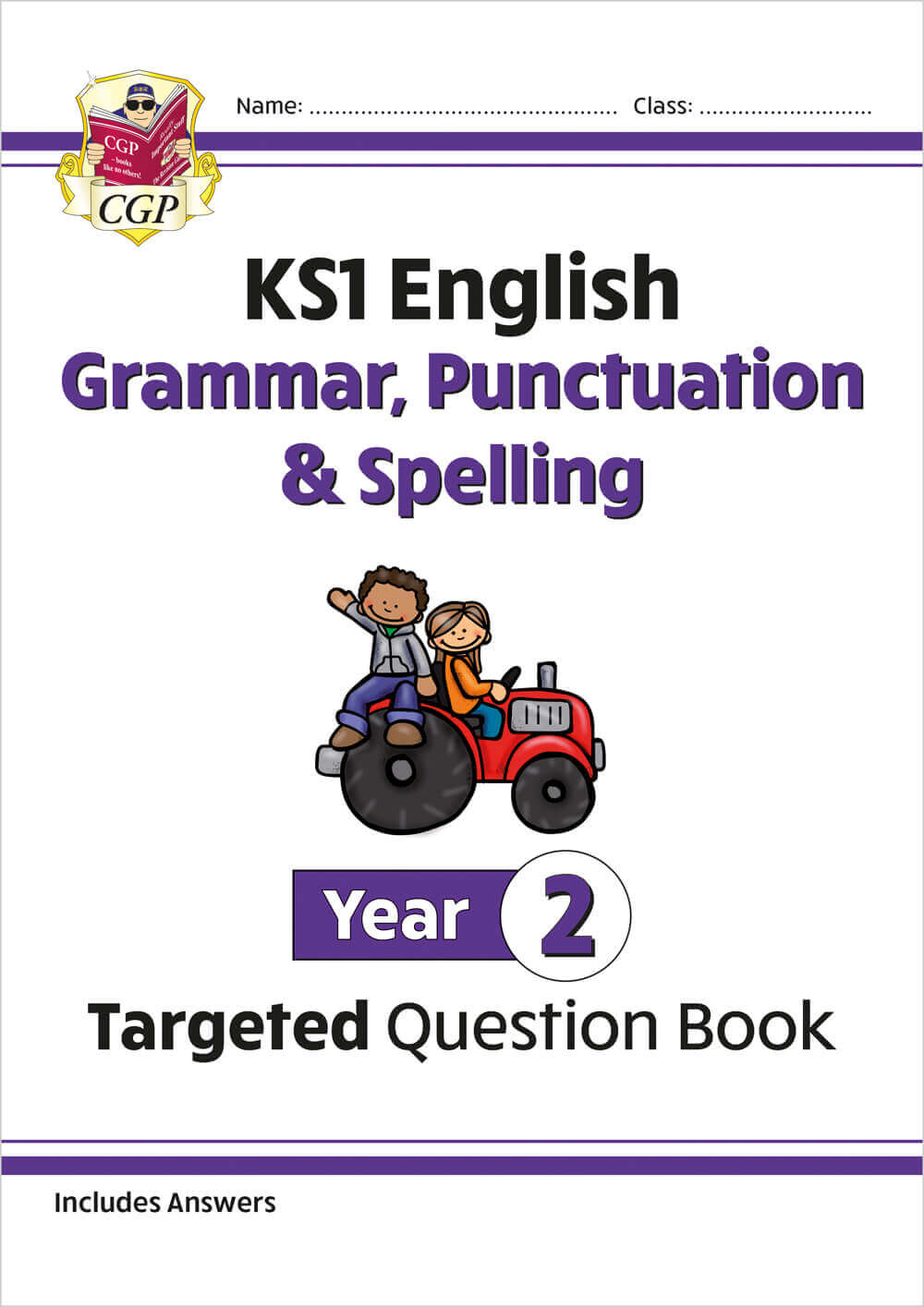 CGP, KS1 English Year 2 Grammar, Punctuation & Spelling Targeted Question Book (with Answers)