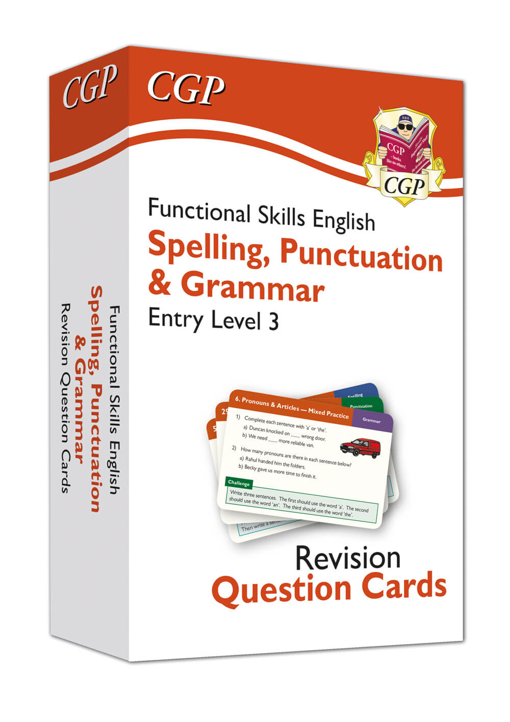 CGP Functional Skills English Revision Question Cards: Spelling, Punctuation & Grammar Entry Level 3