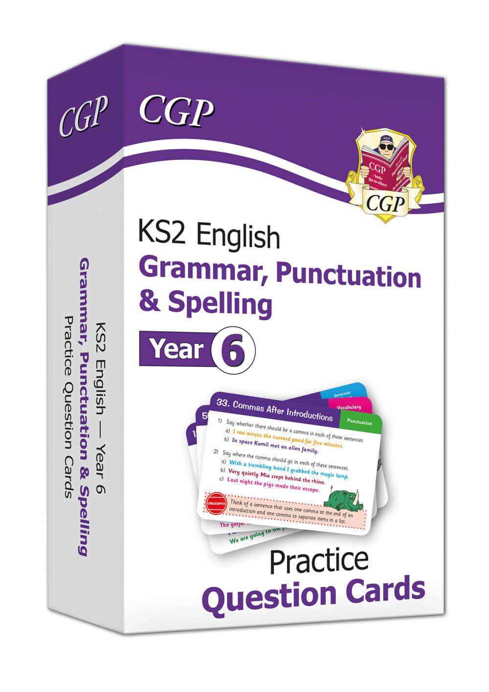 CGP, KS2 English Year 6 Practice Question Cards: Grammar, Punctuation & Spelling