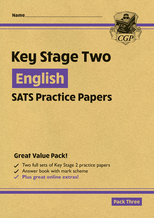 CGP, KS2 English SATS Practice Papers: Pack 3 - for the 2025 tests (with free Online Extras)