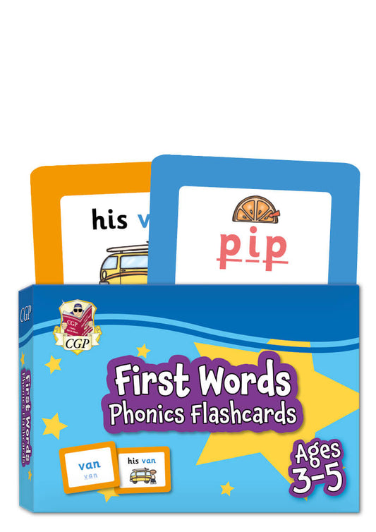 CGP First Words Phonics Flashcards for Ages 3-5