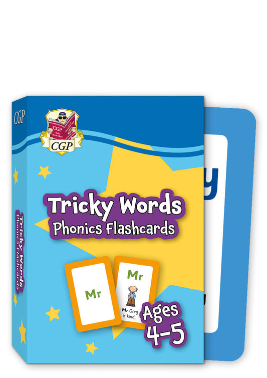 CGP Tricky Words Phonics Flashcards for Ages 4-5 (Reception)