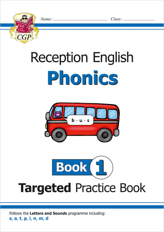 CGP Reception English Phonics Targeted Practice Book - Book 1