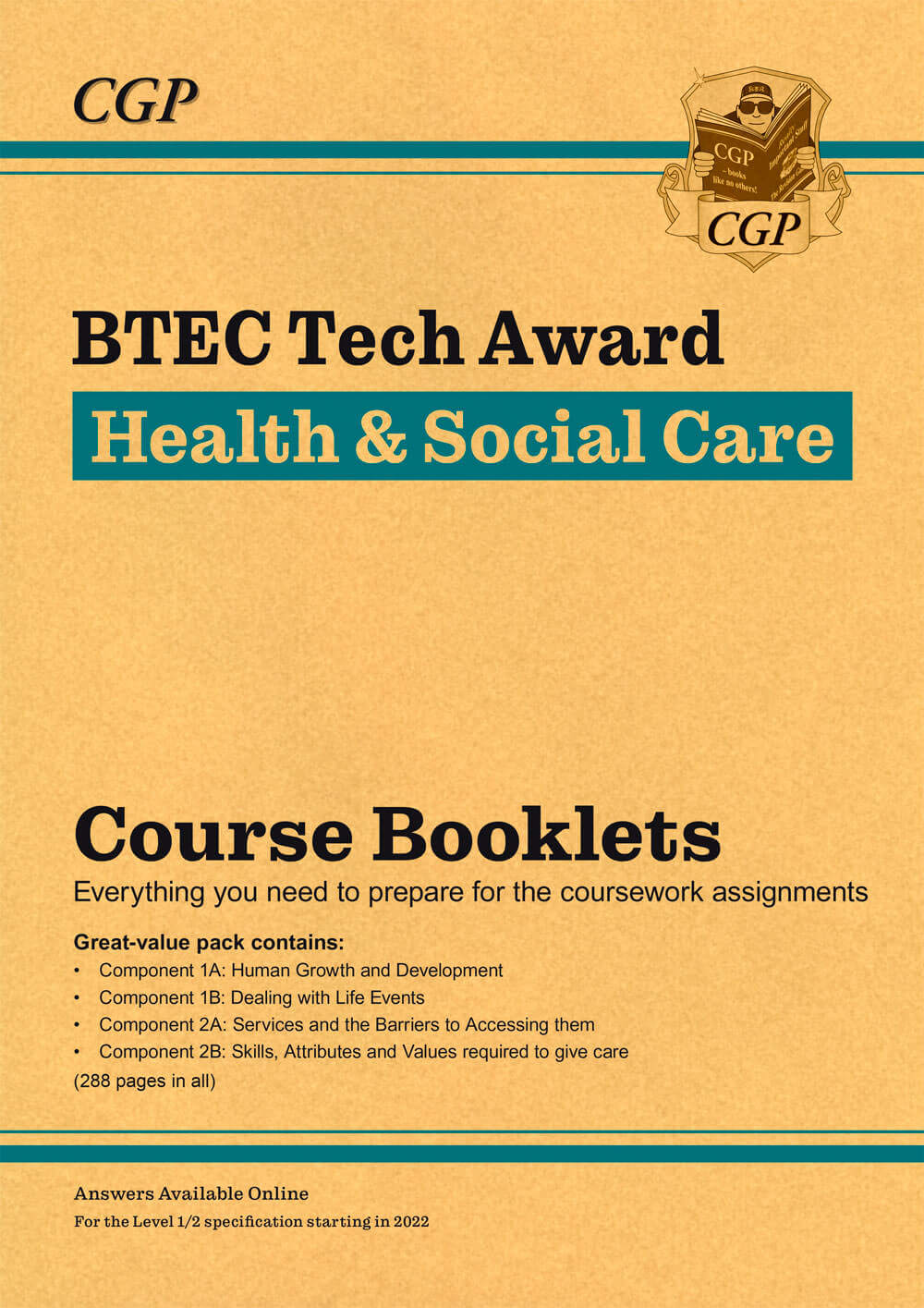 CGP BTEC Tech Award in Health & Social Care: Course Booklets Pack