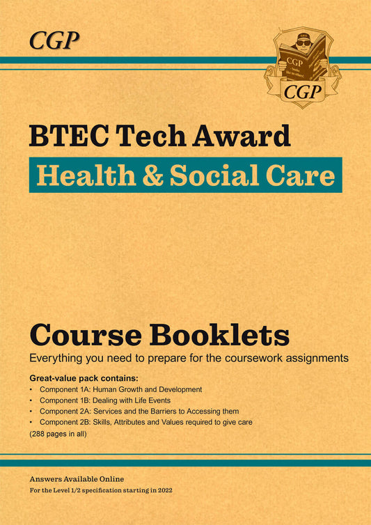 CGP BTEC Tech Award in Health & Social Care: Course Booklets Pack