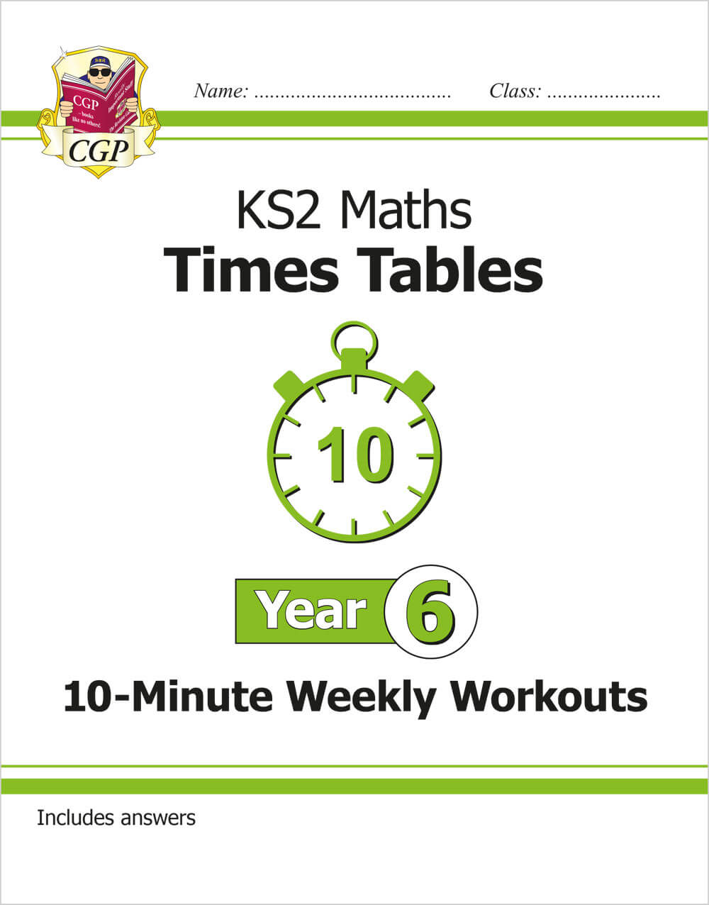 CGP, KS2 Year 6 Maths Times Tables 10-Minute Weekly Workouts