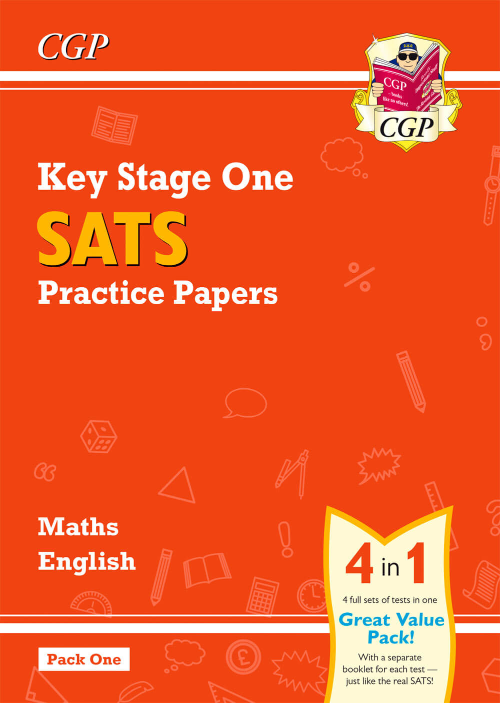 CGP, KS1 Maths and English SATS Practice Papers Pack (for end of year assessments) - Pack 1