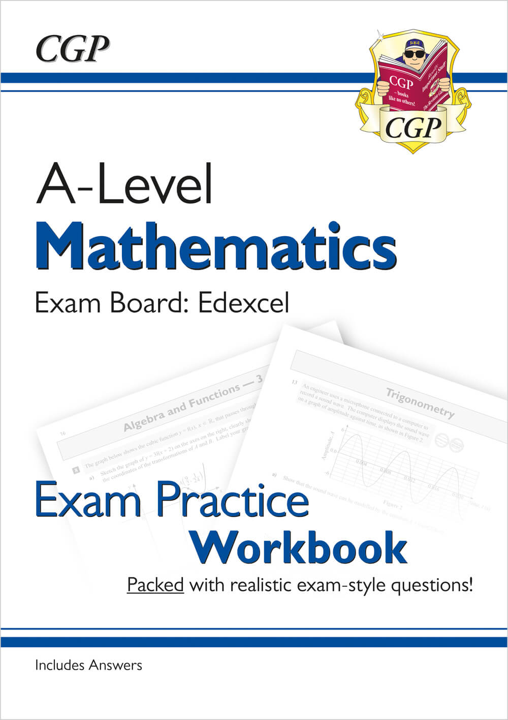 CGP A-Level Maths Edexcel Exam Practice Workbook (includes Answers)