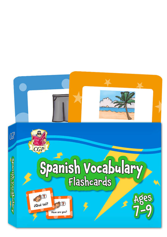 CGP, Spanish Vocabulary Flashcards for Ages 7-9 (with Free Online Audio)