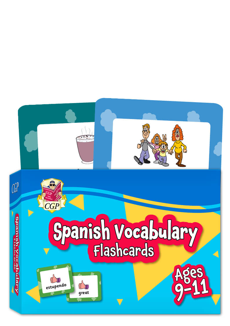 CGP, Spanish Vocabulary Flashcards for Ages 9-11 (with Free Online Audio)