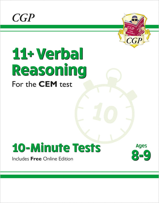 CGP 11+ CEM 10-Minute Tests: Verbal Reasoning - Ages 8-9 (with Online Edition)