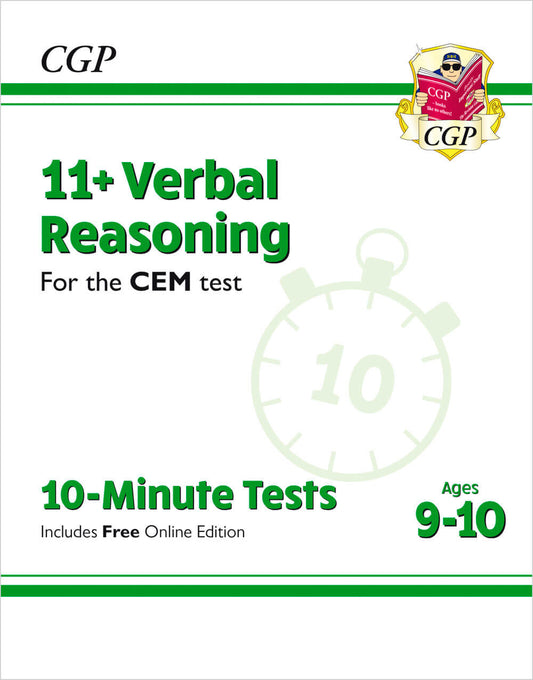 CGP 11+ CEM 10-Minute Tests: Verbal Reasoning - Ages 9-10 (with Online Edition)