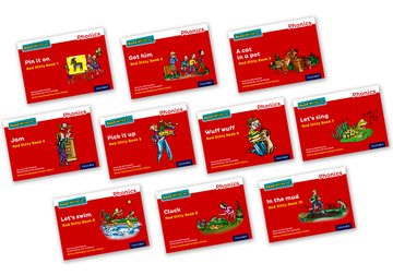 Read Write Inc - Phonics Red Ditty Books - Colour Pack of 10