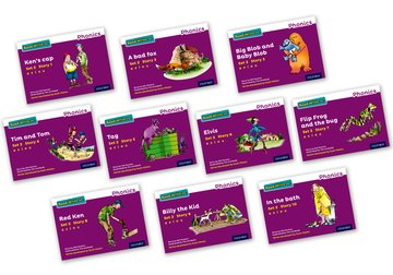 Read Write Inc - Phonics Set 2 Purple Story Books - Colour Pack of 10