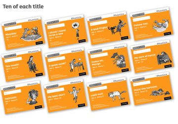 Read Write Inc - Phonics Set 4 Orange Story Books - Black and White Pack of 120