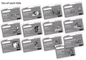 Read Write Inc - Phonics Set 7 Grey Story Books - Black and White Pack of 130