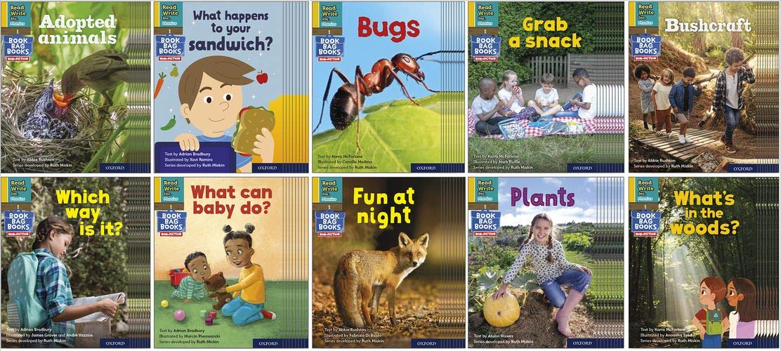 Read Write Inc - Phonics Set 5 Yellow Non-fiction Book Bag Books pack of 100 (10 of each title)