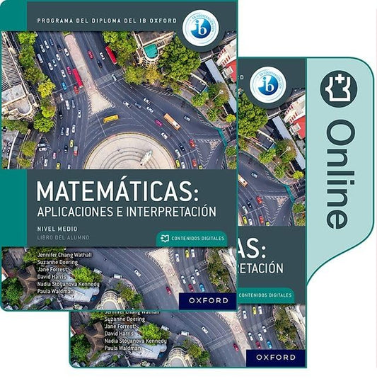 DP Matemáticas: aplicaciones e interpretaciones, nivel medio, paquete de libro impreso y digital.