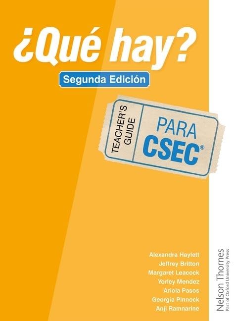 ?Que Hay? Teacher's Guide para CSEC - 2nd edition