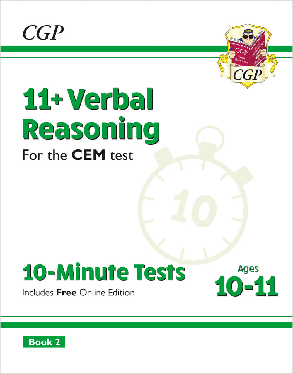 CGP 11+ CEM 10-Minute Tests: Verbal Reasoning - Ages 10-11 Book 2 (with Online Edition)