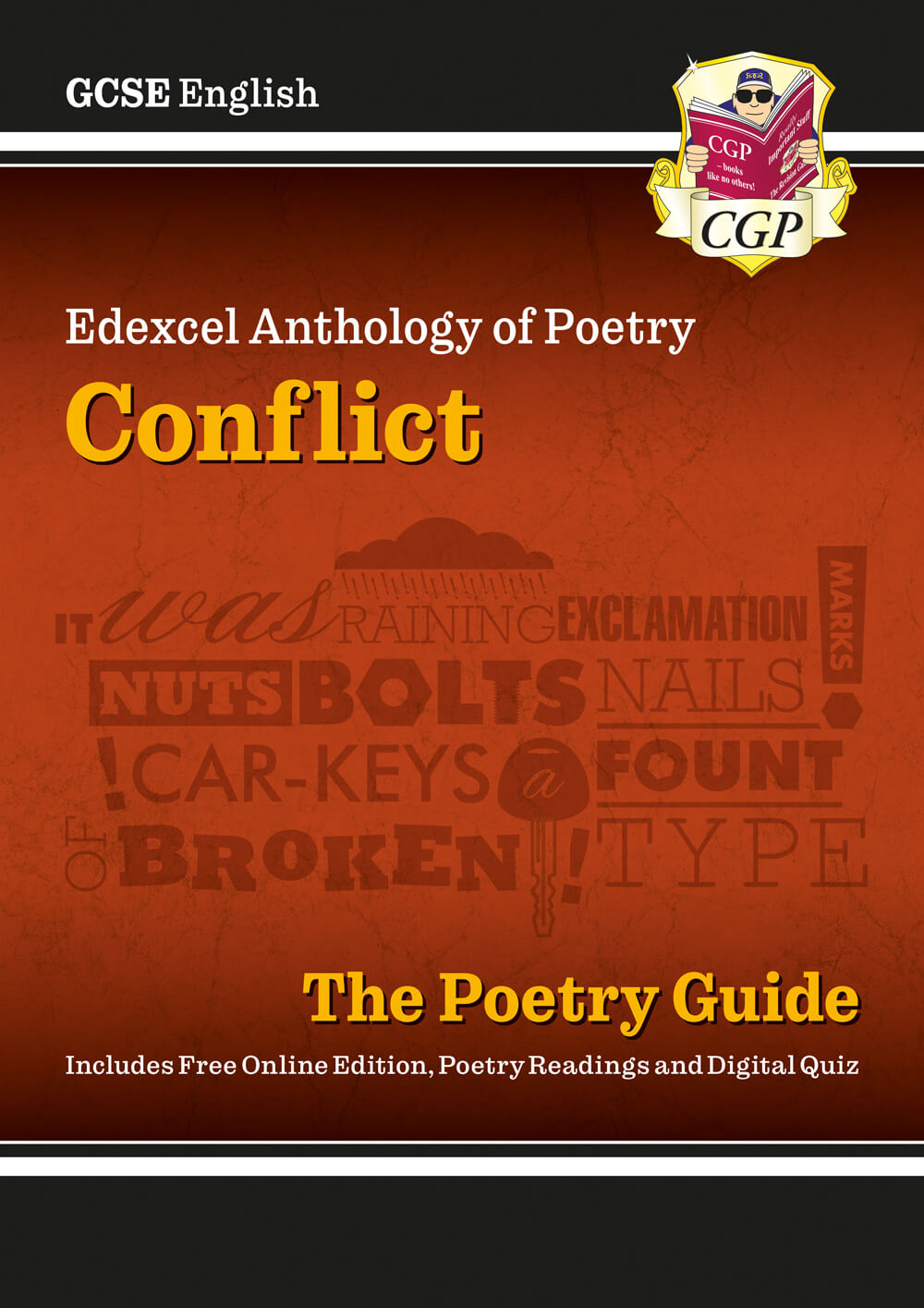 CGP GCSE English Edexcel Poetry Guide - Conflict Anthology includes Online Edition, Audio & Quizzes