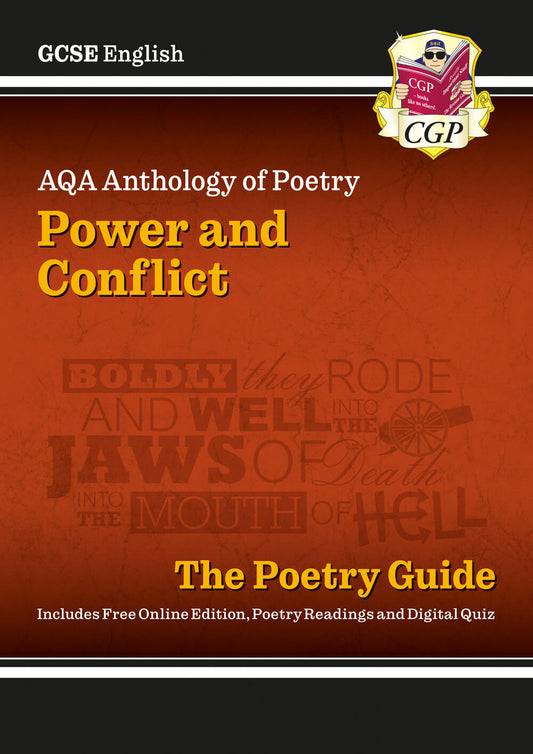 CGP GCSE English AQA Poetry Guide - Power & Conflict Anthology inc. Online Edition, Audio & Quizzes