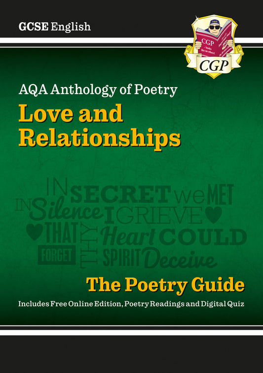 CGP GCSE English AQA Poetry Guide - Love & Relationships Anthology inc. Online Edn, Audio & Quizzes