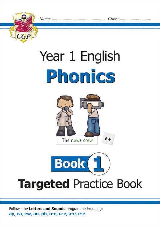 CGP, KS1 English Year 1 Phonics Targeted Practice Book - Book 1