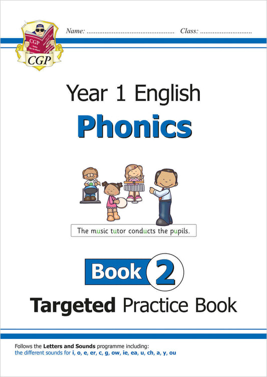 CGP, KS1 English Year 1 Phonics Targeted Practice Book - Book 2