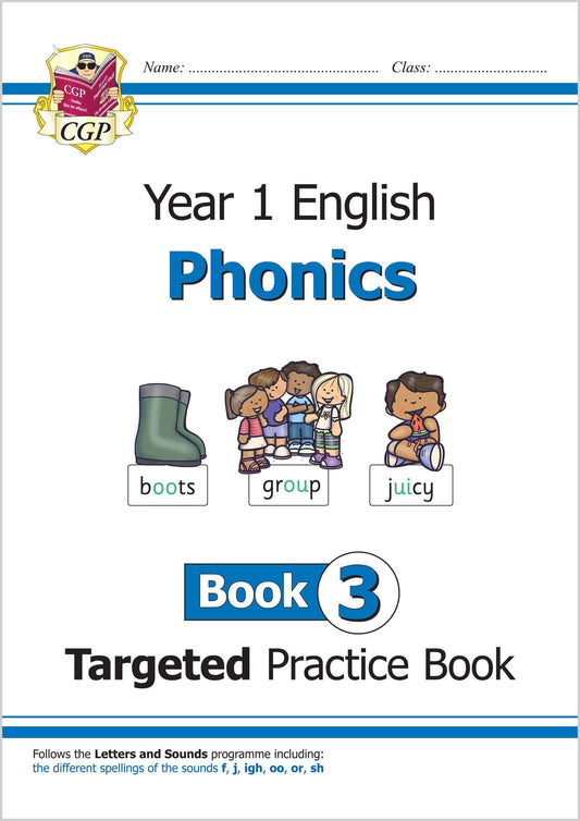 CGP, KS1 English Year 1 Phonics Targeted Practice Book - Book 3