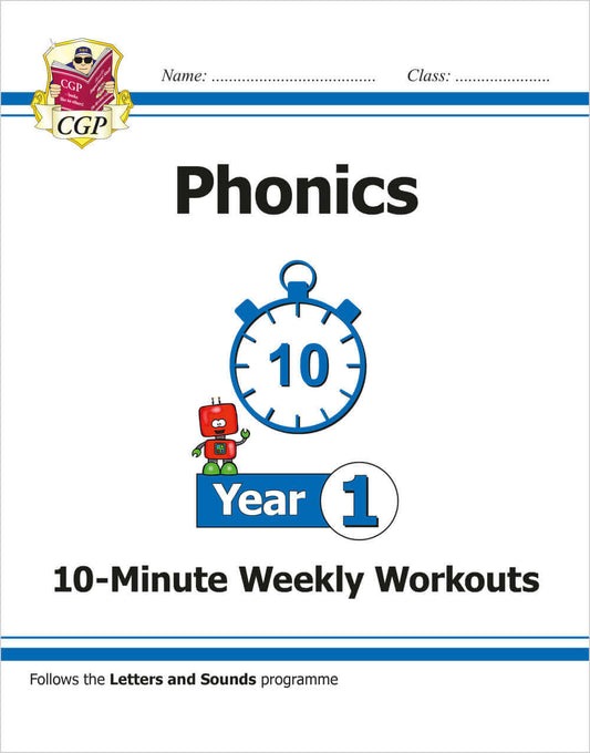 CGP, KS1 Year 1 English Phonics 10-Minute Weekly Workouts