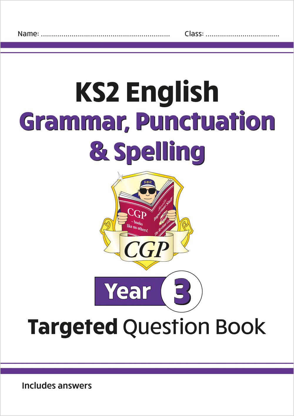 CGP, KS2 English Year 3 Grammar, Punctuation & Spelling Targeted Question Book (with Answers)