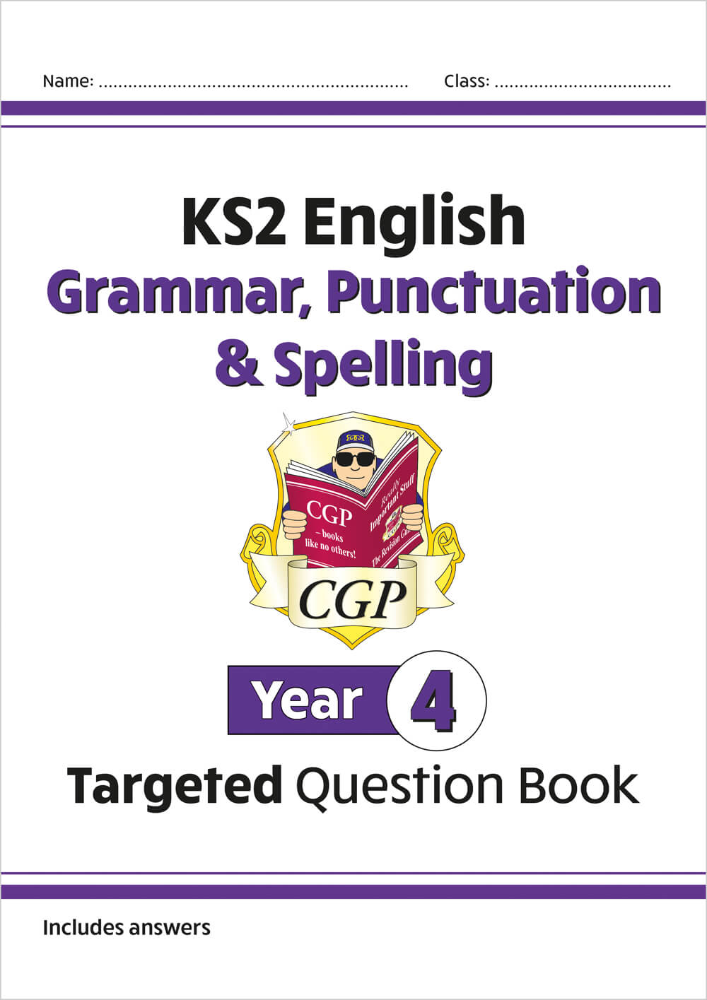 CGP, KS2 English Year 4 Grammar, Punctuation & Spelling Targeted Question Book (with Answers)