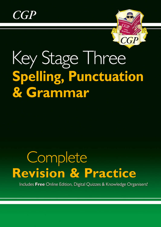 CGP KS3 Spelling, Punctuation & Grammar Complete Revision & Practice (with Online Edition & Quizzes)