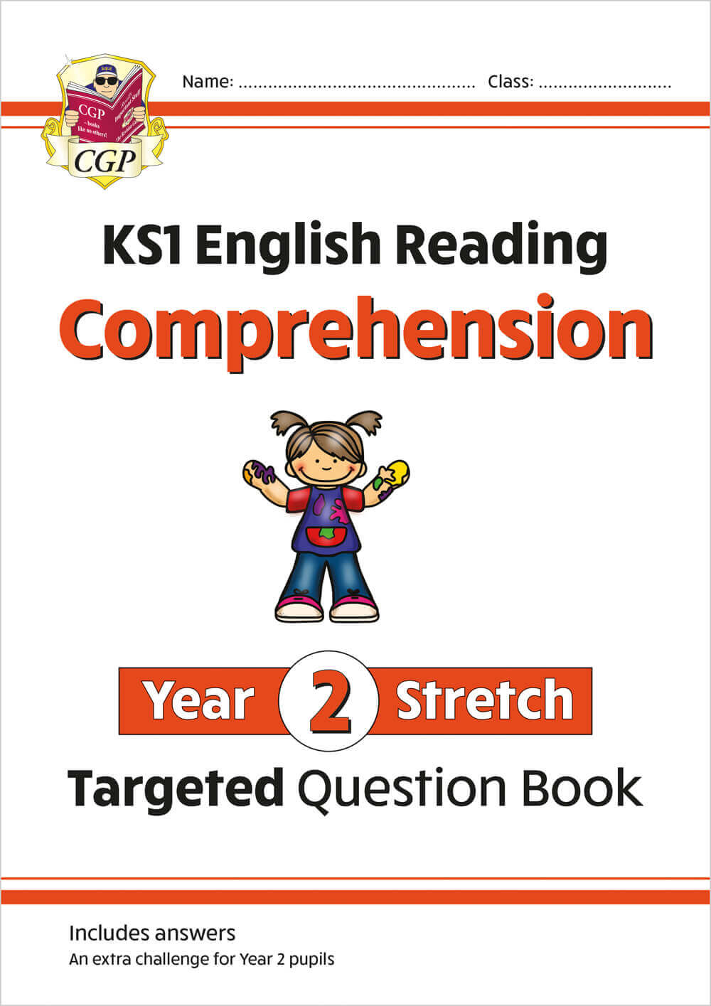 CGP, KS1 English Year 2 Stretch Reading Comprehension Targeted Question Book (with Answers)