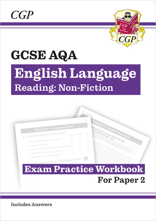 CGP GCSE English Language AQA Reading Non-Fiction Exam Practice Workbook (Paper 2) - inc. Answers