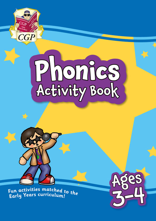 CGP Phonics Activity Book for Ages 3-4 (Preschool)