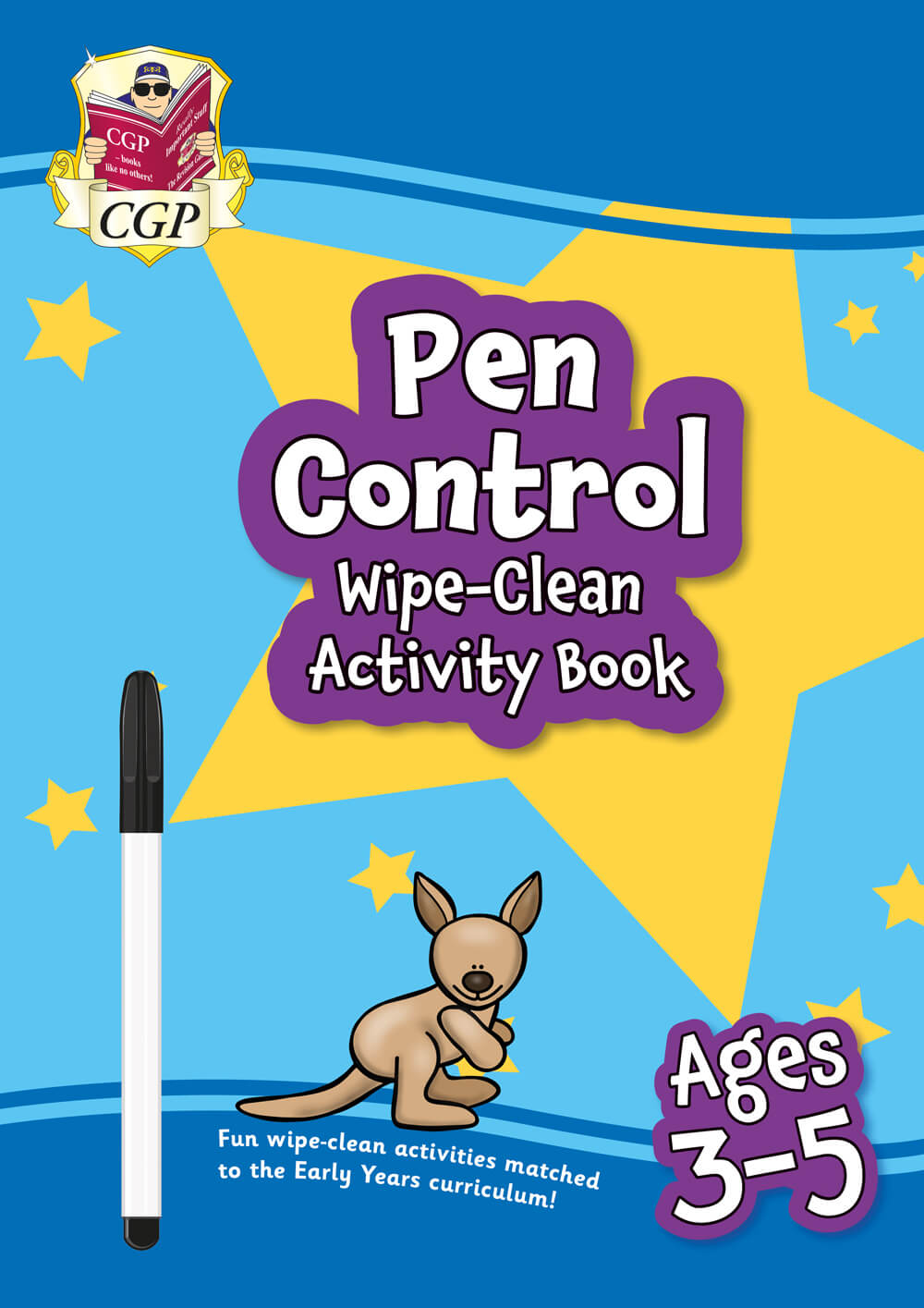 CGP New Pen Control Wipe-Clean Activity Book for Ages 3-5 (with pen)