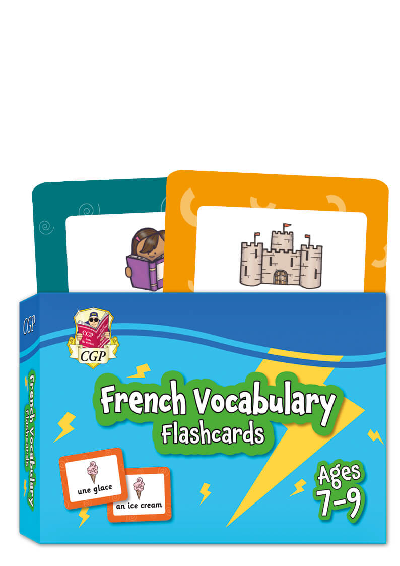 CGP, French Vocabulary Flashcards for Ages 7-9 (with Free Online Audio)