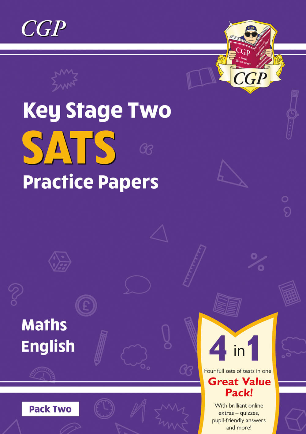 CGP, KS2 Maths & English SATS Practice Papers: Pack 2 - for the 2025 tests (with free Online Extras)